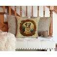 thumbnail image 3 of Anatolian Shepherd Dog Christmas Flowers Throw Pillow 14 in x 14 in, 3 of 5
