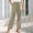 Beige, variant on BLTIBY Womens Pants Summer Spring Solid Colour Elastic Waist Drawstring Straight Leg Wide Leg High Waist Trouser with Pocket Fashion Casual Beige L