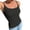 Black, variant on SwiftWear Women's Cross-Back Camisole Summer Basic Spaghetti Strap Tank Top Y2K Comfortable Square Neck Sleeveless Cute Cami