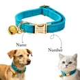 thumbnail image 3 of DGMIOCS Cat Dog Collar with Bells,Custom Engraved Cat Collar With Removable Bow Tie ID & Adjustable Yarn Collar（Non Breakaway） Multiple Colors For Cats Dogs, 3 of 3