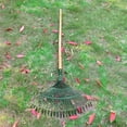 thumbnail image 5 of Rake 22 Tooth Rake Wooden Handle Dead Leaf Rake Wire Rake Garden Rake Garden Tool Other Cleaning Supplies Green, 5 of 8