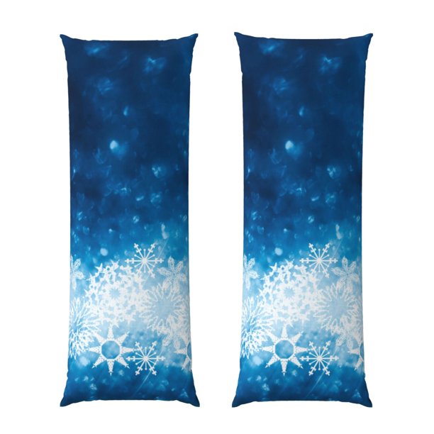 Fotbe Blue Glitter Sparkles Funda para Almohada Corporal con Diseño, Funda de Microfibra Ultrasuave de 20x54 Pulgadas, Ropa de Cama Elegante