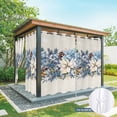 thumbnail image 6 of Outdoor Curtains for Patio Waterproof, Blue Christmas Poinsettia Outdoor Privacy Panels Grommet, Xmas Botanical Balls Snowflake Rustic Blackout Outside Curtains for Porch/Cabana 54"x108", 2 Panels, 6 of 8