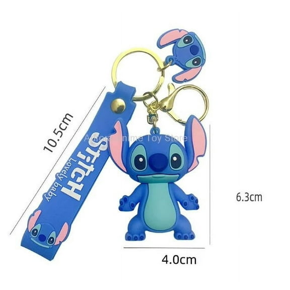 Stitch Figures Keychain Keyring with Strap 2.5" tall, 1 count