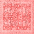 thumbnail image 1 of Ahgly Company Indoor Square Abstract Red Modern Area Rugs, 5' Square, 1 of 4