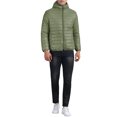 thumbnail image 2 of INSPIRE CHIC Hooded Puffer Jackets for Men's Winter Zipper Lightweight Warm Padded Coat L Olive Green, 2 of 6