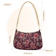 thumbnail image 3 of Abstract Red Rose Flower Watercolor Womens Chain Shoulder Bag Tote Handbag Clutch Hobo Purse with Zipper for Travel Casual, 3 of 7