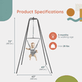 thumbnail image 6 of Jolly Jumper Elite Baby Exerciser - Sturdy Frame, Indoor and Outdoor Exercise Saddle Seat, Adjustable Height, for Infants up to 28lbs, 6 of 11