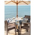 thumbnail image 2 of Outdoor Tablecloth with Umbrella Hole and Zipper, Blue Fall Pumpkins Square Table Cloth 54x54 Inch Waterproof Tablecloth, Thanksgiving Maple Leaf Tree Picnic Table Cover for Patio Camping, 2 of 7
