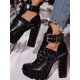 thumbnail image 2 of Botin de tacon ancho Casual para Dama Hanna MX Yonce Black Croc, 2 of 2