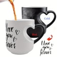 thumbnail image 5 of DreamyJuly 1pc Heart Shaped Color Changing Ceramic Mug, I Love You Forever Design Hot/Cold Thermochromic Mug for Mother's Day or Valentine's Day, 5 of 9