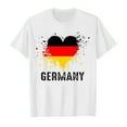 thumbnail image 2 of WhouRiu Big Girl T Shirts Flag Of Germany Print Short Sleeve T Shirt Kids Trend Loose Tee Tops White,Sizes 8-9, 2 of 3