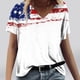 thumbnail image 2 of Camiseta de Manga Corta de la Mujer con Cuello en V Causal, Camiseta de Estante de Imitación de Moda de Verano, 2 of 6