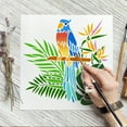 thumbnail image 7 of 3Pcs 3 Styles PET Hollow Out Drawing Painting Stencils for DIY Scrapbook Photo Album Parrot Pattern 300x300mm 1pc/style, 7 of 7