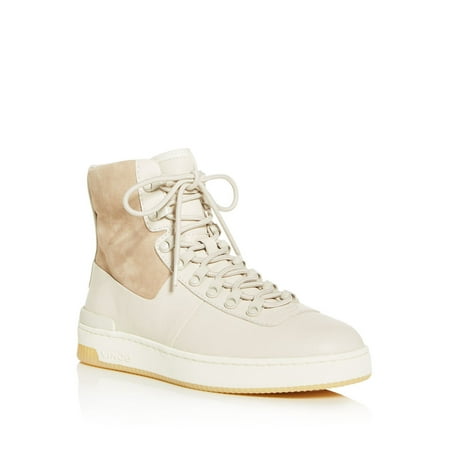 

VINCE. Womens White Lace Padded Rowan Round Toe Platform Zip-Up Leather Athletic Sneakers Shoes 6.5 M