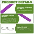 thumbnail image 3 of Uxcell Anodized Aluminum Bracelet Blanks Metal Stamping Engraving Blanks for Cuff Bracelet Jewelry Making DIY Crafts Purple 6 x 0.35 x 0.06 Inch, 3 of 7