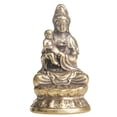 thumbnail image 1 of ColoMX Brass Songzi Guan Yin Ornament Desktop Decor Craft Ornament Decoración del hogar, 1 of 7