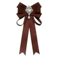 thumbnail image 3 of fenteer Women Bow Tie Corsage for Girls Women for Shirt Uniform Breastpin Collar Tie Coffee, 3 of 8