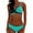 Blue, variant on Womens Swimsuit Sports Swimwear Color Block Ruffled Swimwear One-pieces Beachwear Surfing Suit