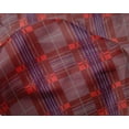 thumbnail image 4 of oneOone Silk Tabby Fabric Tartan Check Printed Fabric 1 Yard 42 Inch Wide, 4 of 4