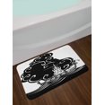thumbnail image 2 of Nordic Bath Mat, Abstract Artwork of a Viking Chief Being Burned on a Longboat Norse Mythology, Non-Slip Plush Mat Bathroom Kitchen Laundry Room Decor, 29.5 X 17.5 Inches, Black and White, Ambesonne, 2 of 2