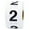 Black 2, variant on Light Blue Number 1 Circle Stickers | 1.5" Inches Round | 500 Pack