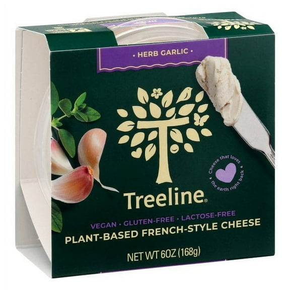 Tree Line Herb Garlic Flavor Treenut Cheese, 6 Ounce -- 6 per case.