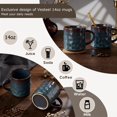 thumbnail image 5 of Vesteel Coffee Cups Set of 4, 14oz Ceramic Mugs Set with Handles, Porcelain Mug for Latte Tea Beer Hot Cocoa, Dishwasher & Microwave Safe, Blackish Green, 5 of 7