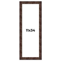 11x34 Frame Brown Burl Real Wood Picture Frame Width 1.625 Inches | Interior Frame Depth 0.5 Inches