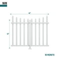 thumbnail image 2 of Sunshades Depot 9 Sets 32" H x 84" W Vinyl Picket Fence Panel White PVC Outdoor Decorative Fence Garden Picket Fence (20X9 Pickets, Scallop), 2 of 5
