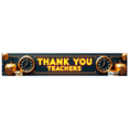 thumbnail image 2 of Colorful Thank You Teachers Banner with Apple Book Clock Elements Backdrop for Teachers Day Party Classroom Decorations School Events Photography Props, 2 of 8