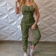 thumbnail image 3 of LEKODE Jumpsuits for Women Rompers for Mom Jumpsuits for Women Casual Womens Rompers for Summer Wide Leg Jumpsuits for Women One Piece Jumpsuits for Women Denim Romper for Women Green S, 3 of 9