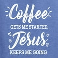 thumbnail image 5 of Wild Bobby Coffee Gets Me Started Jesus Keeps Me Going Inspirational/Christian Unisex Graphic Hoodie Sweatshirt, Vintage Heather Blue, Medium, 5 of 5