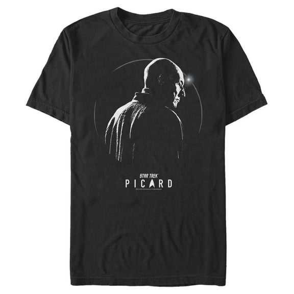 Men's Star Trek: Picard Black and White Picard Graphic Tee Black Small