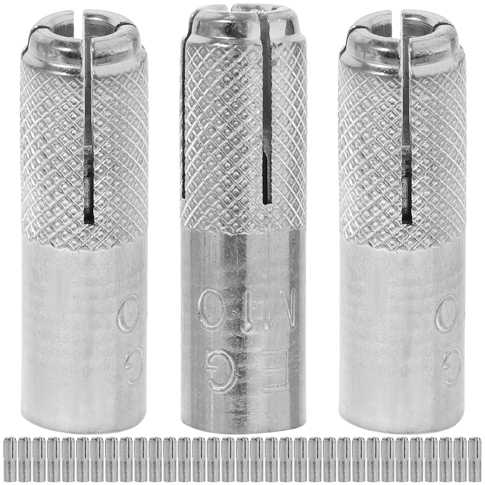 50pcs Solid Concrete Knurled Drop In Anchors Expansion Bolts Dropin
