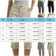 thumbnail image 3 of AherBiu Cargo Pants for Women Hiking Capris High Waisted Streetwear Cargos Business Casual Work Capris with Pockets, 3 of 7