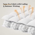 thumbnail image 2 of Sonive Ultra Thick Mattress Topper King, Pillow-Top Box Quilted Pad with Premium 1000gsm Alternative Filling, White, 2 of 11