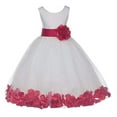thumbnail image 2 of Ekidsbridal Ivory Tulle Rose Petals Flower Girl Dresses Wedding Pageant Ball Gown Birthday Party Easter Summer 302T M, 2 of 3
