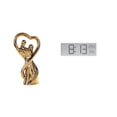 thumbnail image 1 of Figura de pareja, escultura de enamorados, regalo de aniversario, adorno familiar, reloj de pared digital con , temperatura y humedad p, 1 of 8