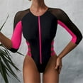 thumbnail image 5 of MSJUHEG Surf Swimsuits for Women,Long Sleeve Bathing Suit for Women,Womens Long Sleeve Swimsuit,Rash Guard Swimsuit Women,Women's Wetsuit,Womens Rash Guard Long Sleeve,Wetsuit for Diving Hot Pink S, 5 of 8