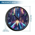 thumbnail image 3 of Voice Activated Clock with Glow Light 12 Inch Large Silent Wall Clock Battery Operated for Home Decor Dynamic Light Beams, 3 of 8