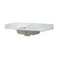 thumbnail image 4 of 22" Bathroom Vanity Top Side Splash,Carrara White Engineered Stone Vanity Sink Countertop Side Backsplash One Piece, 4 of 4