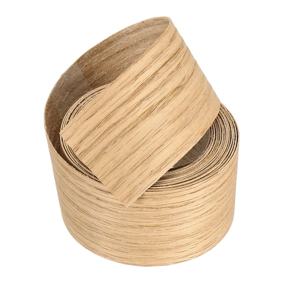 Uxcell 1-1/2" x 10 ft Wood Edge Banding, Pre-Glued Iron On Edging Strip, Plywood Wood Grain Repair Tape for Cabinet Repair, Furniture Restoration, Handicraft DIY, White Oak