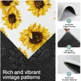 thumbnail image 3 of White Big Sunflower Pattern Kitchen Rugs Sets Of 3,Kitchen Runner Rugs Non Skid Washable,Decorative Kitchen Floor Mats for Kitchen,Sink,Laundry,17"x30"+ 17"x47" + 17"x59", 3 of 6
