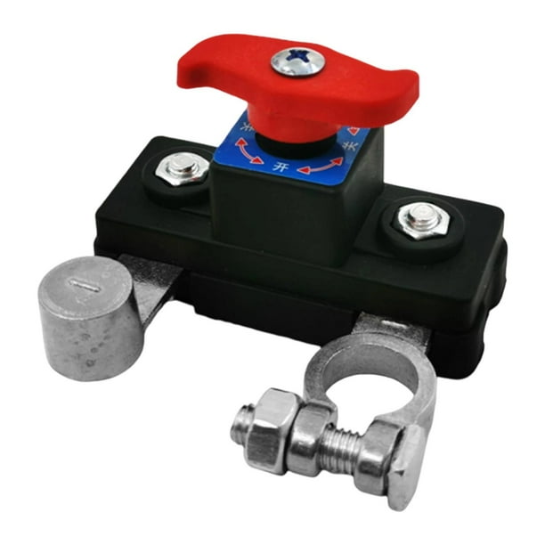 Interruptor de desconexión de batería, aislador de desconexión, multifunción premium, resistente, apagado de batería para vehículo, automóvil, marino Plata