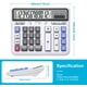 thumbnail image 2 of Calculadora de escritorio con batería solar y doble potencia, con pantalla LCD grande de 12 dígitos y teclas de computadora grandes, calculadora de oficina para el hogar, la oficina y la escuela, 2 of 6
