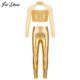 thumbnail image 2 of Children Girls Jazz Hip Hop Street Dance Stage Performance Outfit Long Sleeve Hollow Out Sequin Crop Top with Leggings Dancewear150 Gong Bohan LED, 2 of 2
