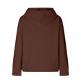 thumbnail image 4 of IMENGL Hoodies trendy knit drawstring pullover, Brown 3XL, Size M-3XL, 4 of 7