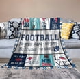 thumbnail image 5 of Football Blanket Football Print Throw Blankets for Couch Sofa Bed Lightweight Soft Cozy Fleece Plush Warm Flannel Bedding Blanket Sports Lover Gifts for Baby Boys Girls Kids Men Women Adults 50"x60", 5 of 6