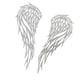 thumbnail image 3 of 1 par de esculturas decorativas de metal con alas de ángel para pared, ideales para oficina y sala de estar. Single 45cmx17cm, 3 of 9